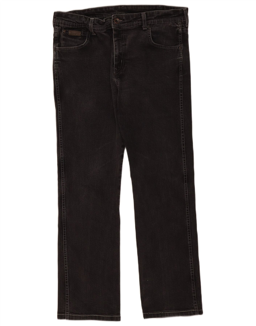 Wrangler Herren Clyde Straight Jeans W36 L30 Graue Baumwolle