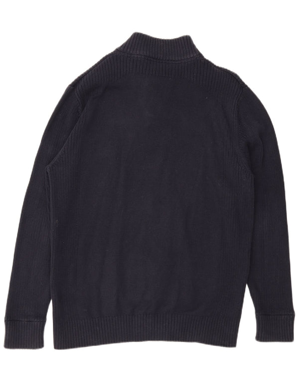 Crew Clothing Herren-Pullover mit Reißverschluss, XL, Marineblau, Baumwolle