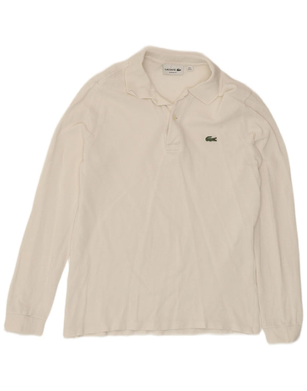 Lacoste Herren-Poloshirt mit klassischer Passform, langärmelig, Größe 2 XS, Weiß