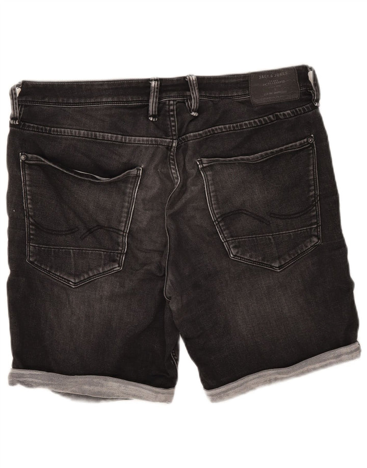 Jack & Jones Herren-Jeansshorts mit normaler Passform, XL, W38, graue Baumwolle