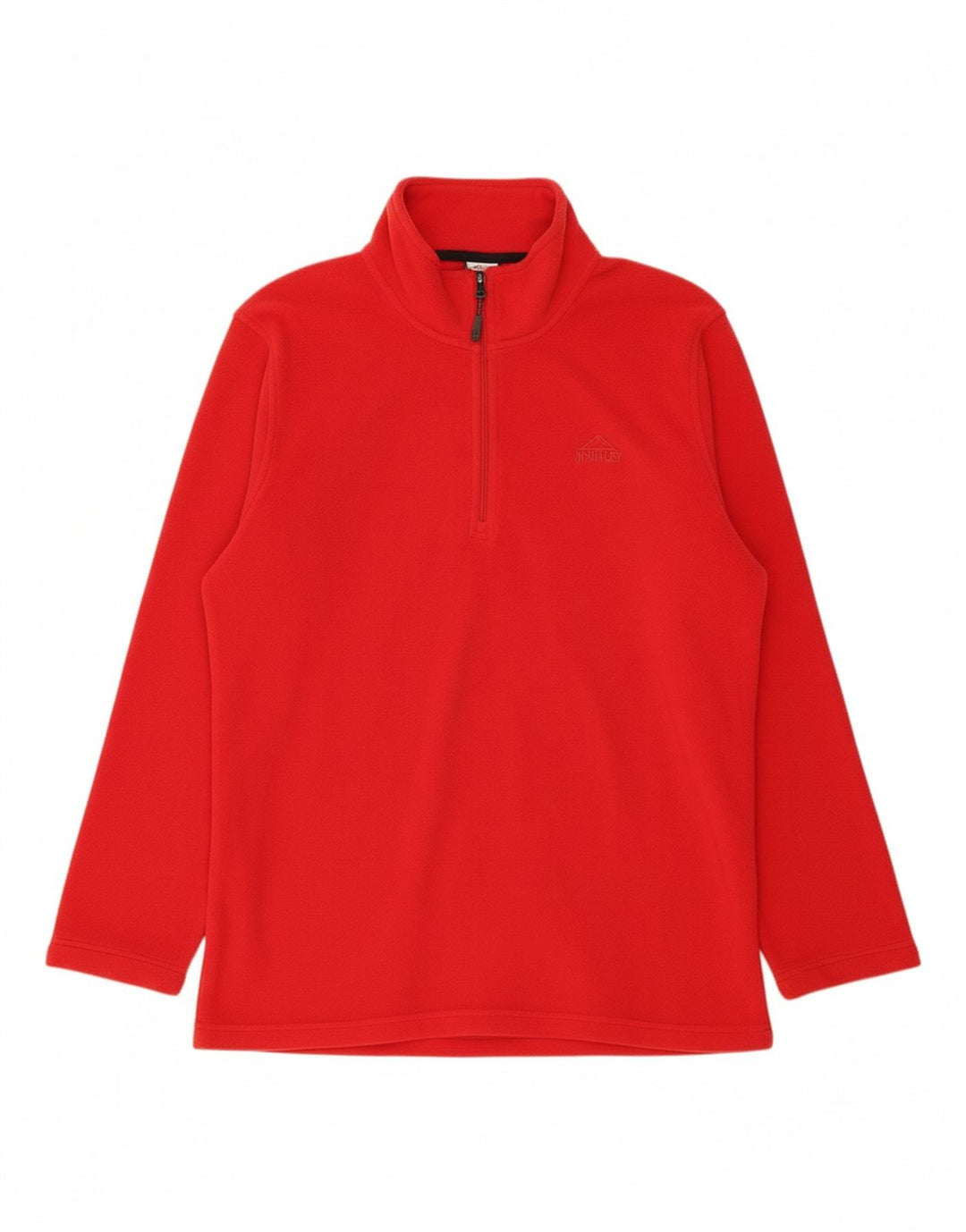 MCKINLEY Mens Zip Neck Fleece Jumper Large Red Polyester