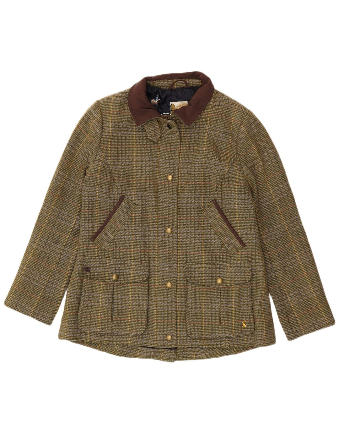 Joules Country-Jacke für Damen, UK 16, groß, grün karierte Wolle