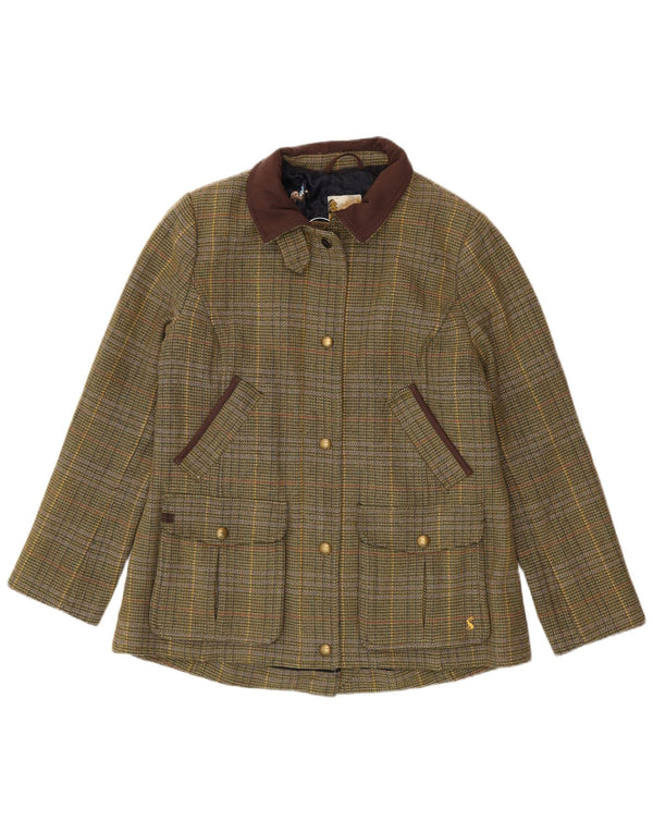 Joules Country-Jacke für Damen, UK 16, groß, grün karierte Wolle