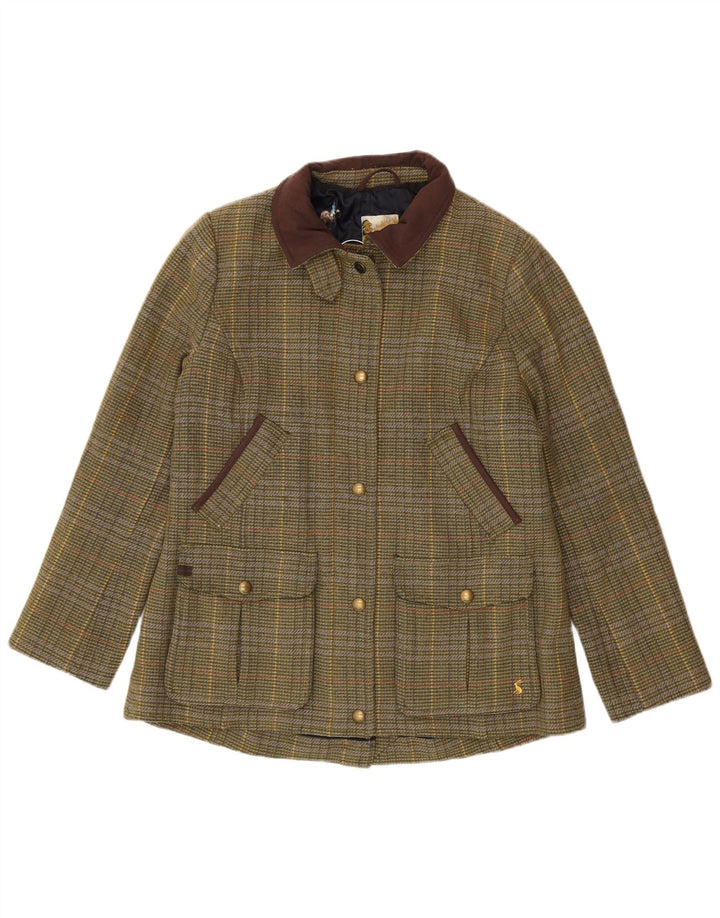 Joules Country-Jacke für Damen, UK 16, groß, grün karierte Wolle