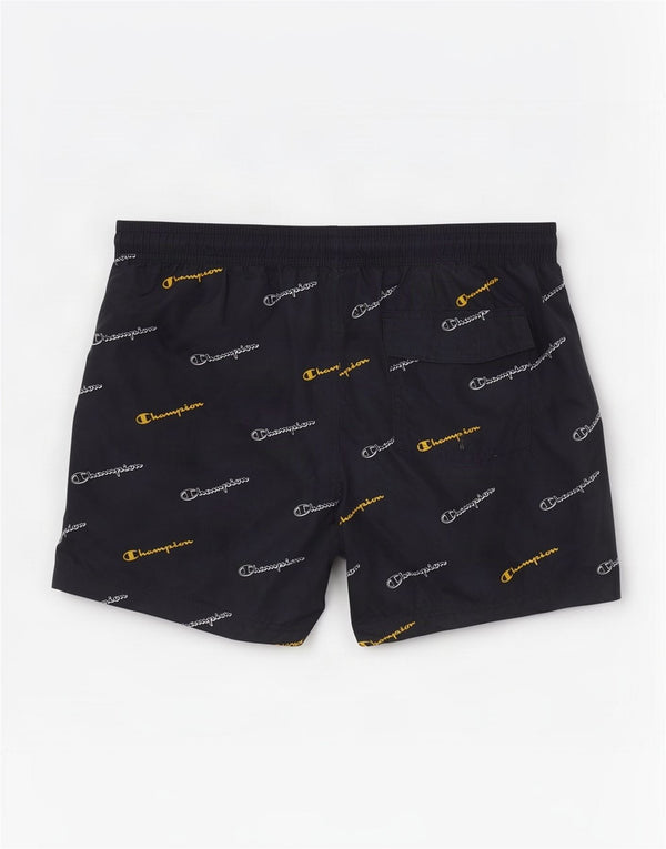 Champion Herren-Badeshorts mit Grafik, mittelgroß, Marineblau, Polyester