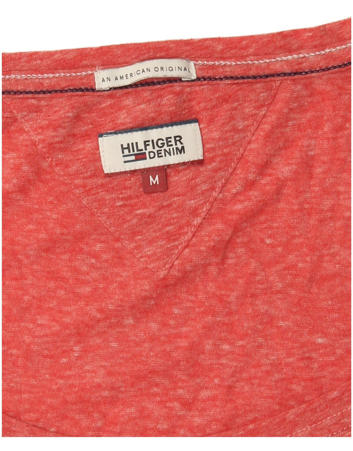 Tommy Hilfiger Damen T-Shirt Top UK 14 Mittelrot meliert