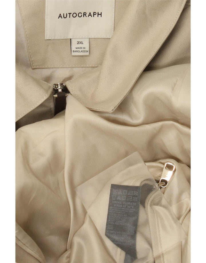 Marks & Spencer Herren Autograph Utility Jacke UK 44 2XL Beige Baumwolle