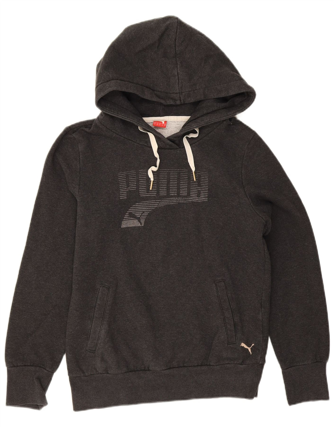 Puma Damen Graphic Hoodie Pullover UK 12 Medium Schwarz