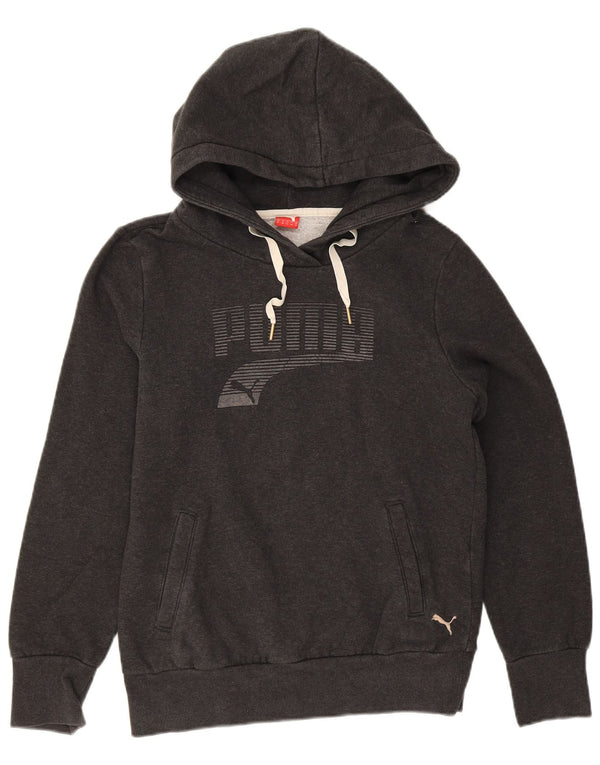 Puma Damen Graphic Hoodie Pullover UK 12 Medium Schwarz