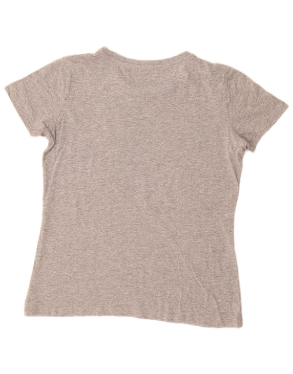 KAPPA Womens Graphic T-Shirt Top UK 14 Large Grey