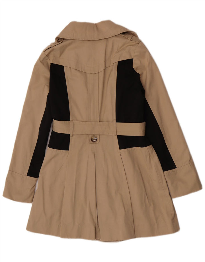 Guess Damen Trenchcoat UK 12 Mittelbeige Colourblock-Baumwolle