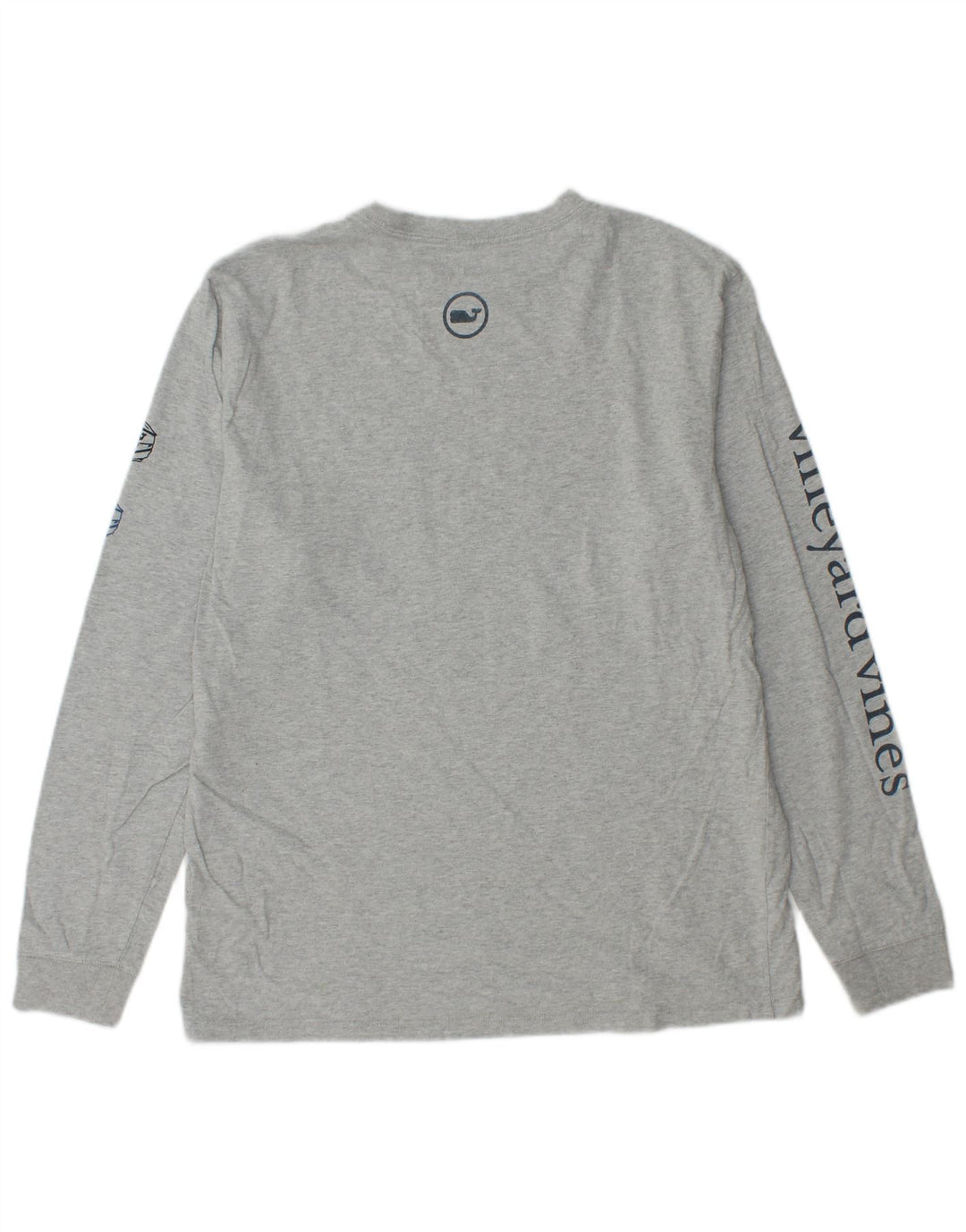 VINEYARD VINES Herren-Grafikoberteil, langärmelig, klein, graue Baumwolle