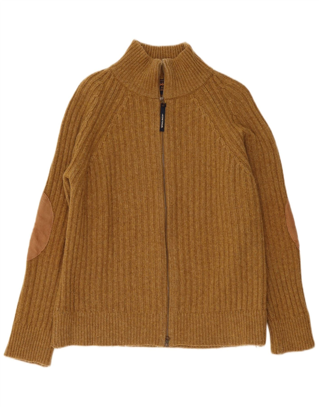 Woolrich Herren-Strickjacke, kleine braune Wolle