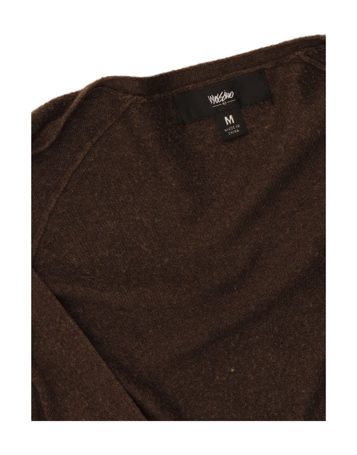 MOSSIMO Womens Cardigan Sweater UK 14 Medium Brown Nylon Vintage Mossimo and Second-Hand Mossimo from Messina Hembry 