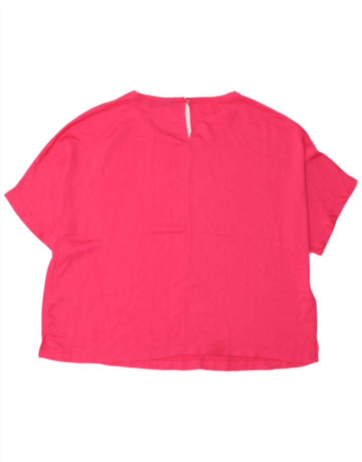 Marks & Spencer Damen Bluse Top UK 20 2XL Rosa Polyester