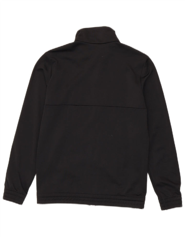 Adidas Jungen-Trainingsanzug-Top-Jacke, 10–11 Jahre, schwarzes Colourblock-Polyester