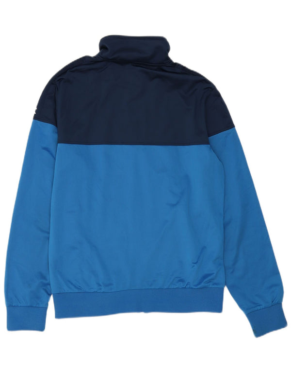 DIADORA Herren-Trainingsanzug-Topjacke, großes blaues Farbblock-Polyester