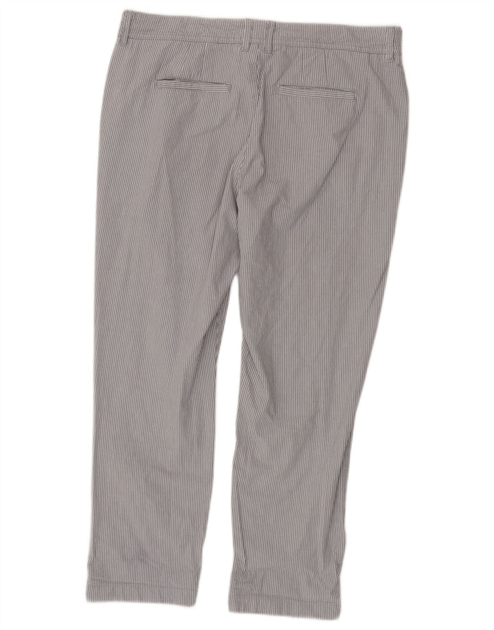 Fat Face Damen Regular-Cropped-Hose UK 12 Medium W32 L25 Grau gestreift