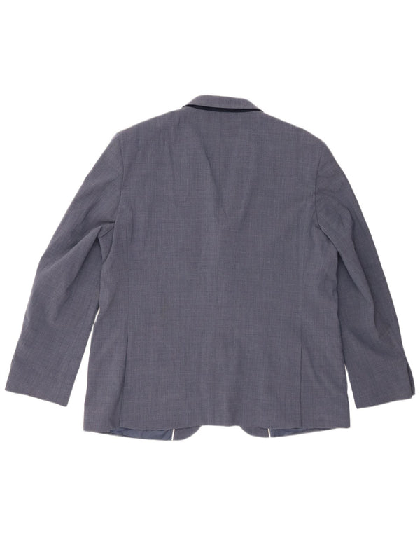 Marks & Spencer Herren-Blazer mit 2 Knöpfen, UK 46, 3XL, blaue Wolle