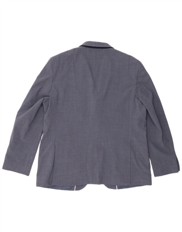 Marks & Spencer Herren-Blazer mit 2 Knöpfen, UK 46, 3XL, blaue Wolle
