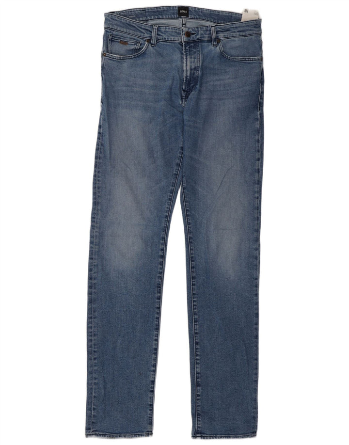 Hugo Boss Herren Slim Jeans W34 L36 Blaue Baumwolle