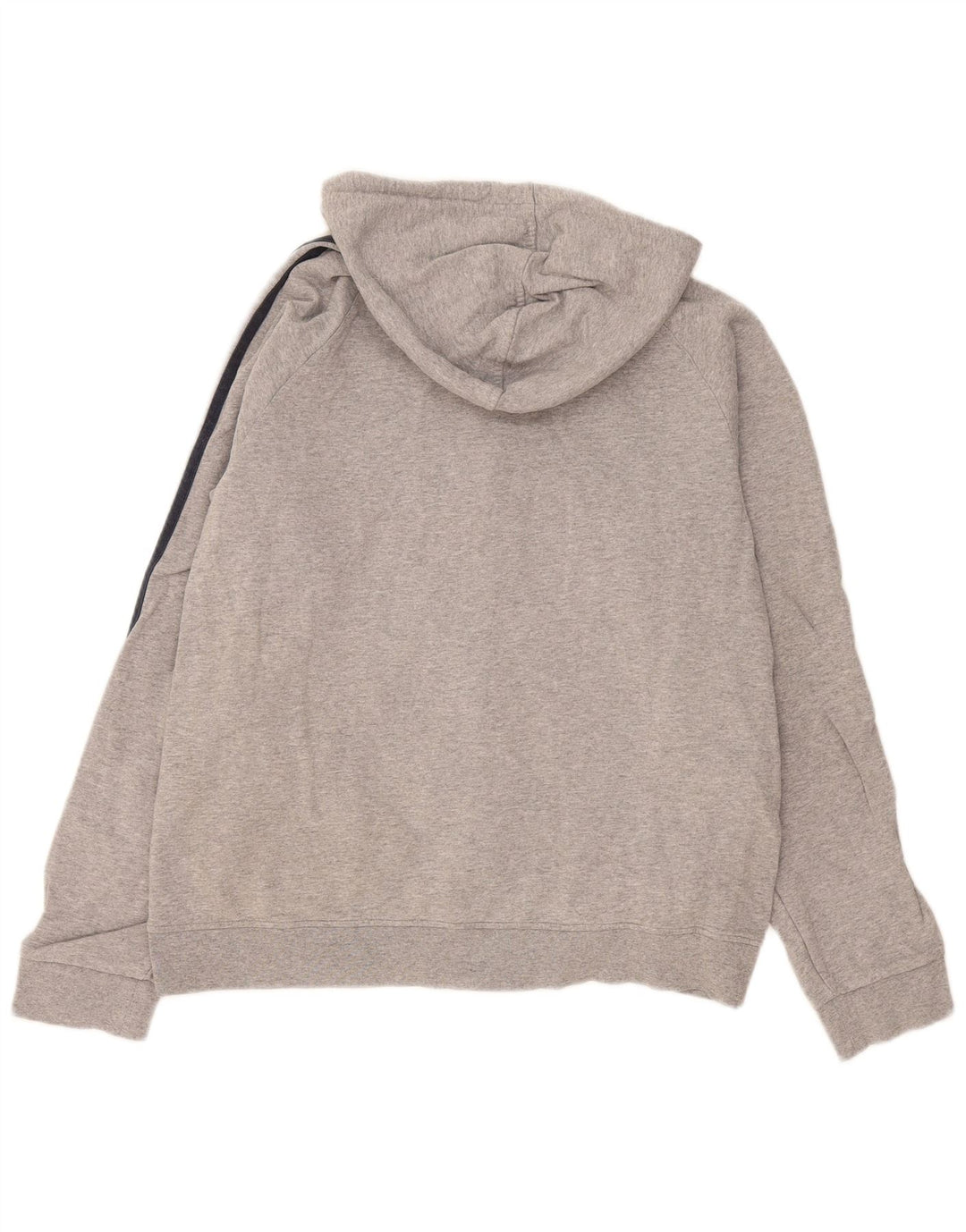 Adidas Herren-Kapuzenpullover mit Reißverschluss, mittelgrau gefleckte Baumwolle