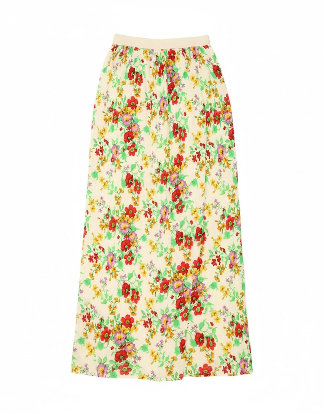 VINTAGE Womens Maxi Skirt W28 Medium Multicoloured Floral Vintage Vintage and Second-Hand Vintage from Messina Hembry 