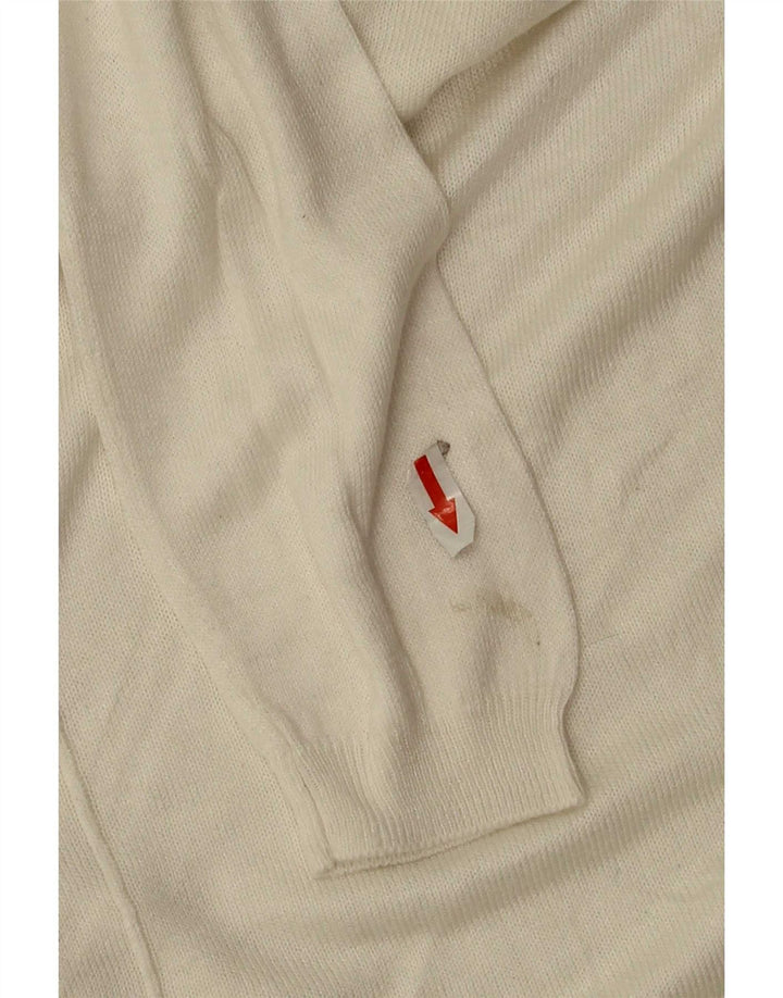 Marks & Spencer Damen-Pullover, übergroß, Rundhalsausschnitt, Gr. 10, Größe S, Weiß