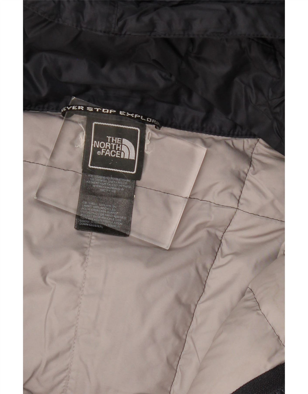 THE NORTH FACE Wattierter Damenmantel mit Kapuze, UK 14, Mittelmarineblau, Polyester