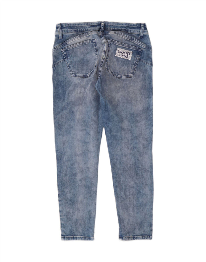 Liu Jo Damen Acid Wash Slim Jeans W30 L25 Blaue Baumwolle