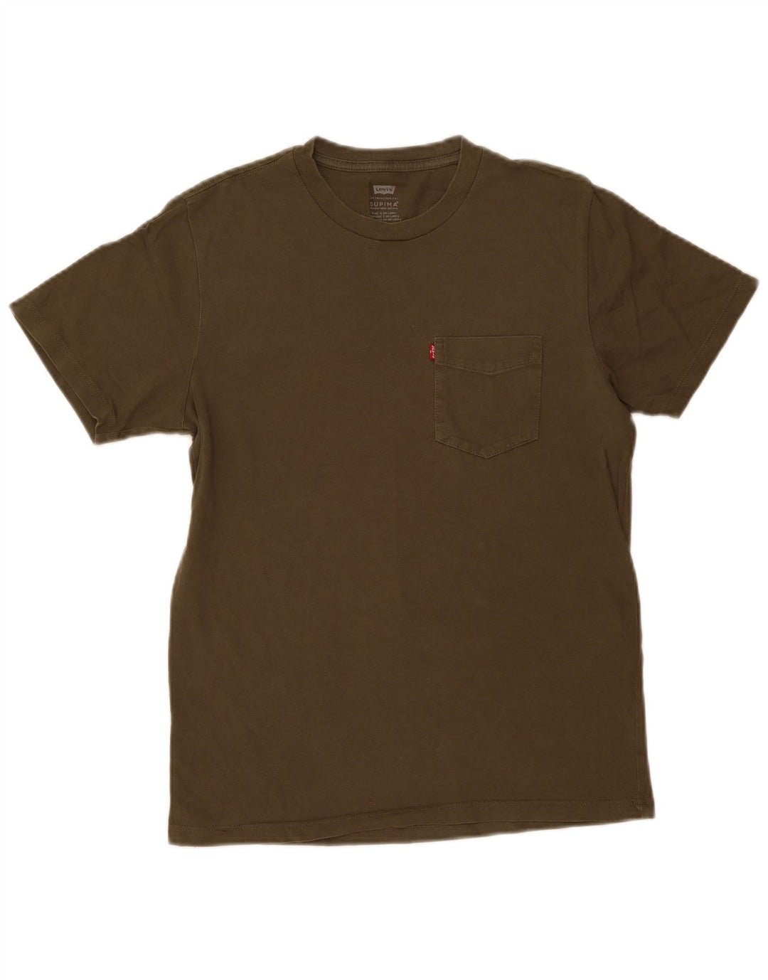 Levi's Herren T-Shirt Top Small Khaki Baumwolle