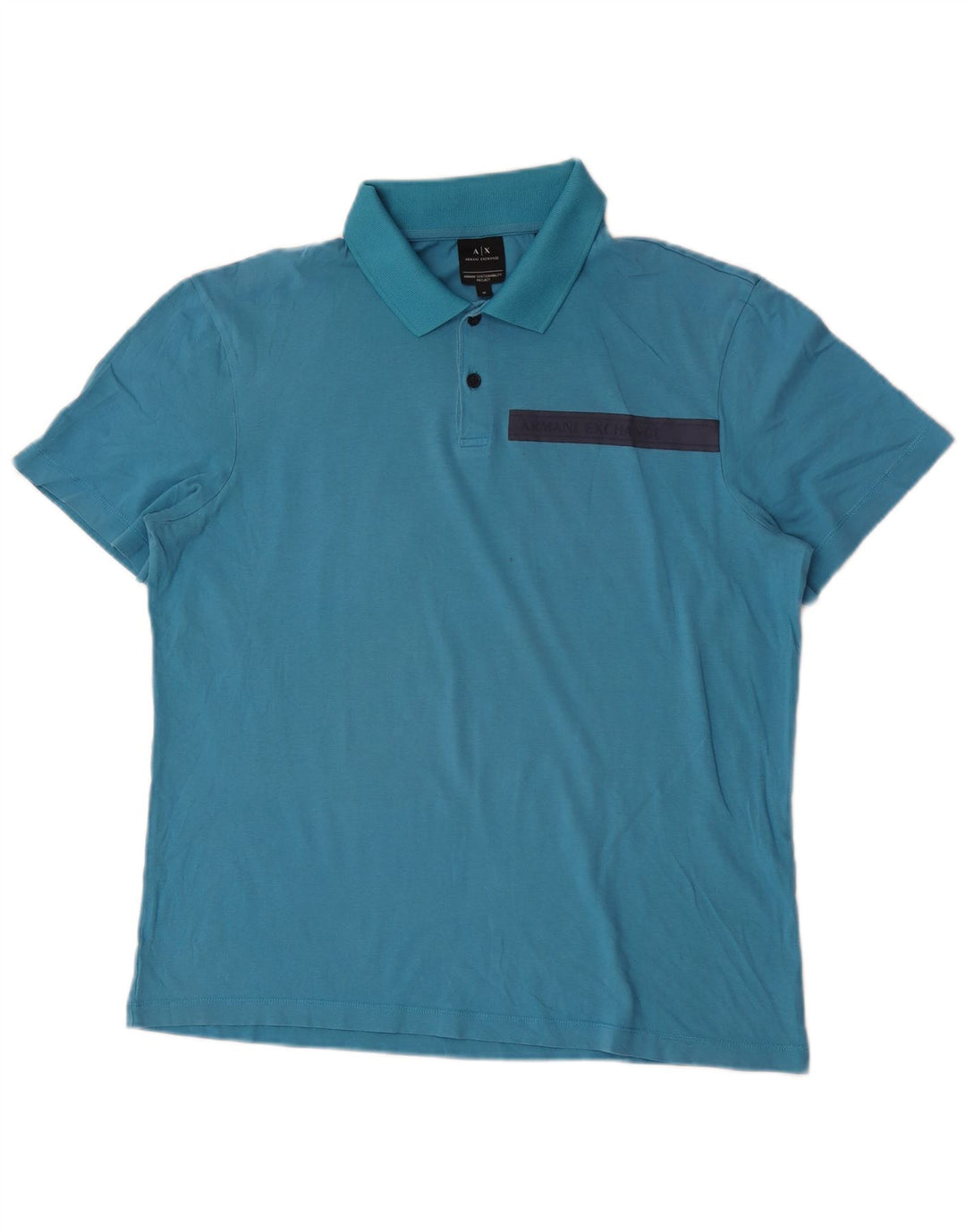 Armani Exchange Herren Poloshirt Mittelblau
