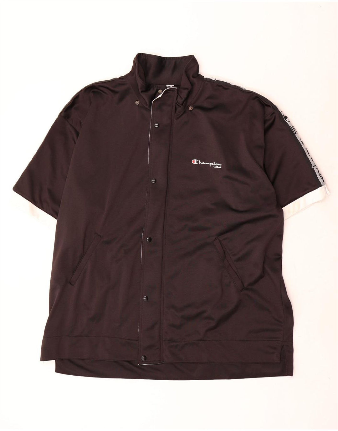 Champion Herren-Trainingsanzugoberteil mit Grafik, XL, Schwarz, Farbblock