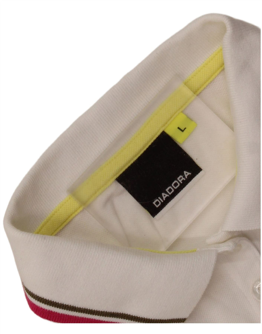 DIADORA Damen Poloshirt UK 14 Large Weiß