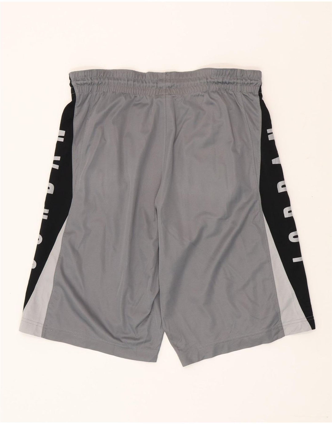 Jordan Herren-Sportshorts mit Dri-Fit-Grafik, Größe S, graues Farbblock-Polyester