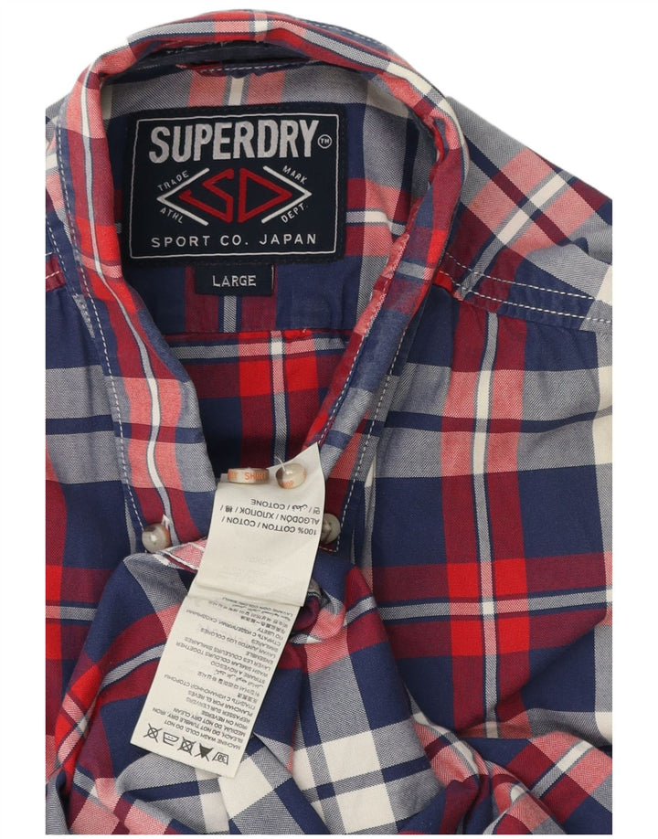 Superdry Herren-Hemd, groß, mehrfarbig, kariert, Baumwolle