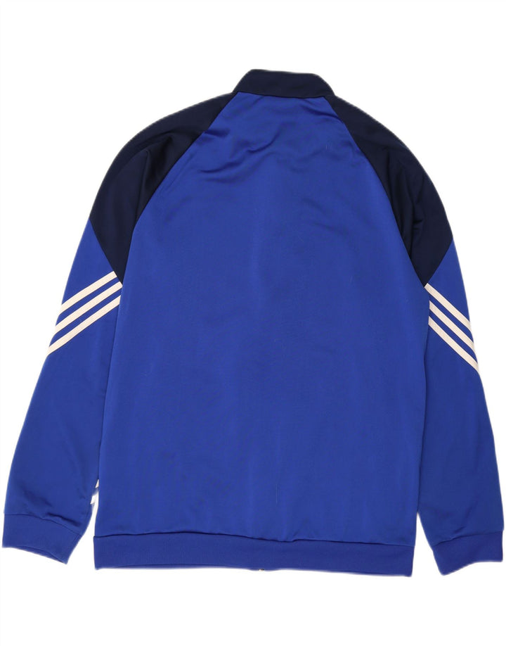 ADIDAS Mens Tracksuit Top Jacket Large Blue Colourblock Polyester Vintage Adidas and Second-Hand Adidas from Messina Hembry 