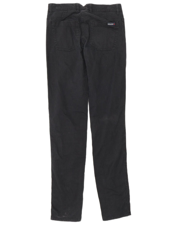 Woolrich Damen-Freizeithose, schmal, W27, L32, marineblau, Nadelstreifen-Baumwolle