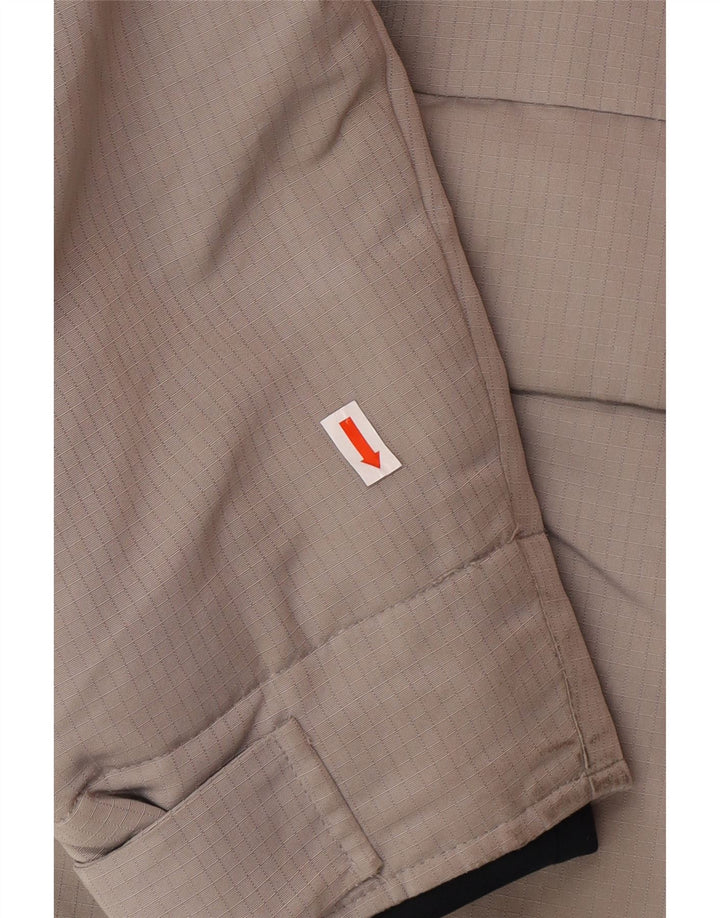 HOLLISTER Wattierte Herrenjacke mit Kapuze, UK 40, großes graues Polyester