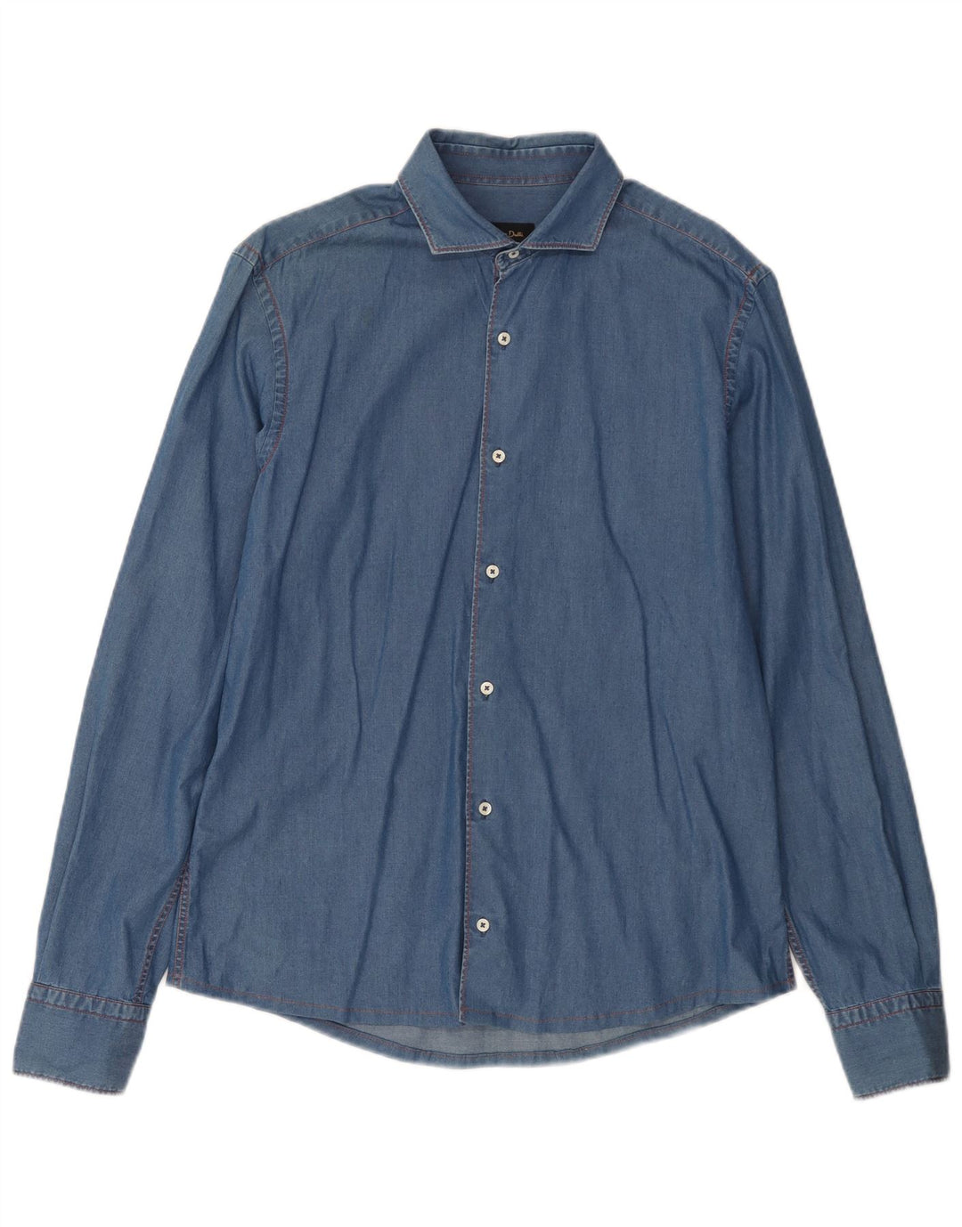 MASSIMO DUTTI Herren Jeanshemd Mittelblau