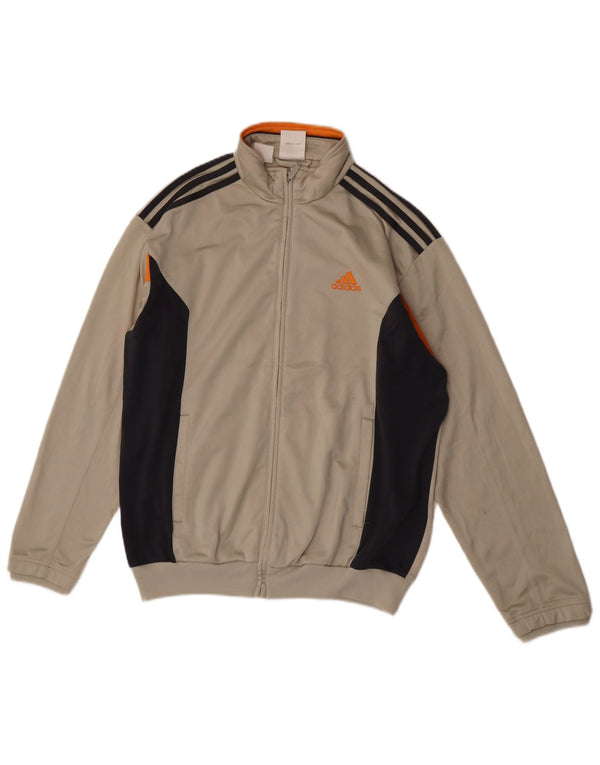 Adidas Jungen Grafik-Trainingsanzug-Top-Jacke, 15–16 Jahre, Beige, Farbblock