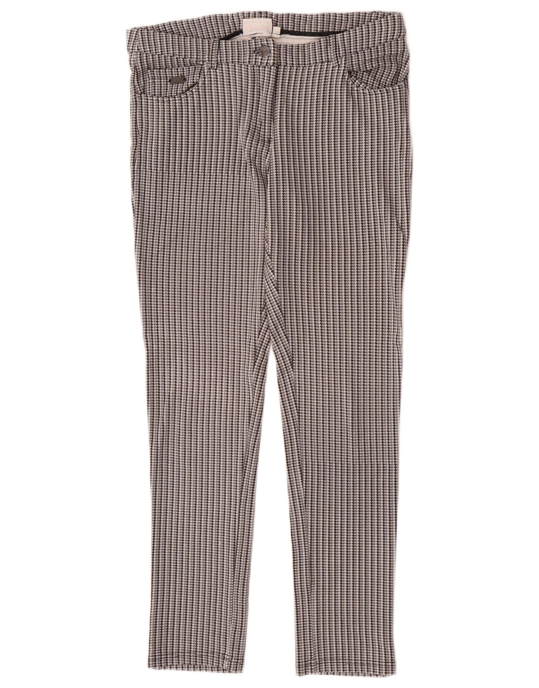 Ellesse Slim-Freizeithose für Damen, mittelgroß, W30, L28, graue Hahnentritt-Viskose