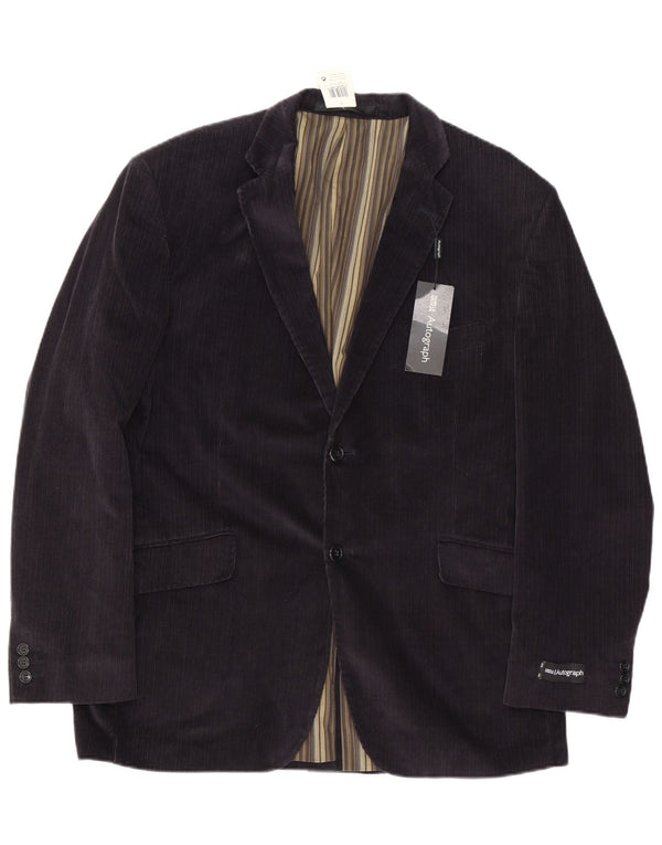 Marks & Spencer Herren Autograph 2-Knopf-Blazerjacke UK 40 Large Schwarz