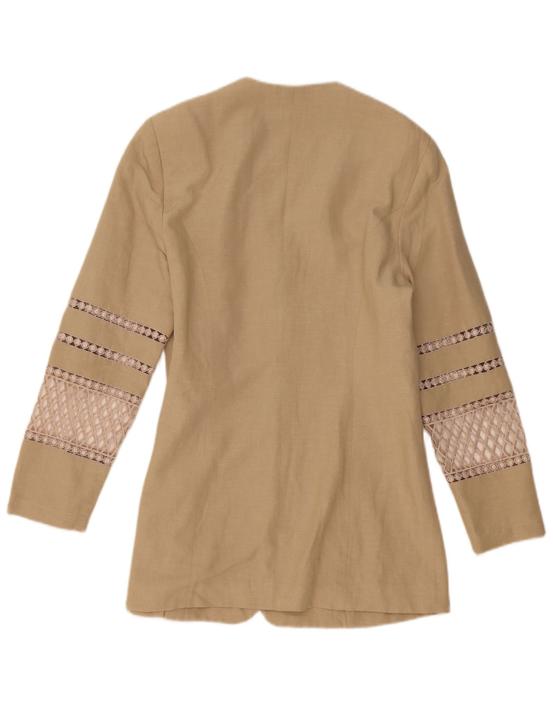 Gil Bret Damen 3-Knopf-Blazerjacke UK 12 Mittelbeige Leinen