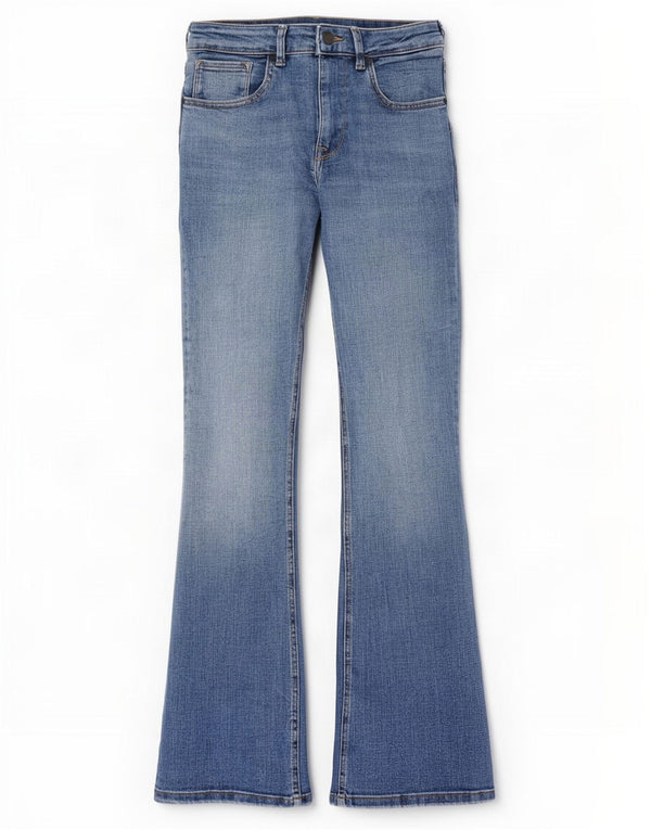 Zara Damen Schlagjeans EU 38 Small W28 L33 Blaue Baumwolle