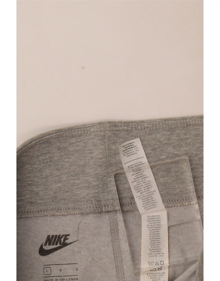 NIKE Damen Graphic Leggings UK 14 Large Graue Baumwolle