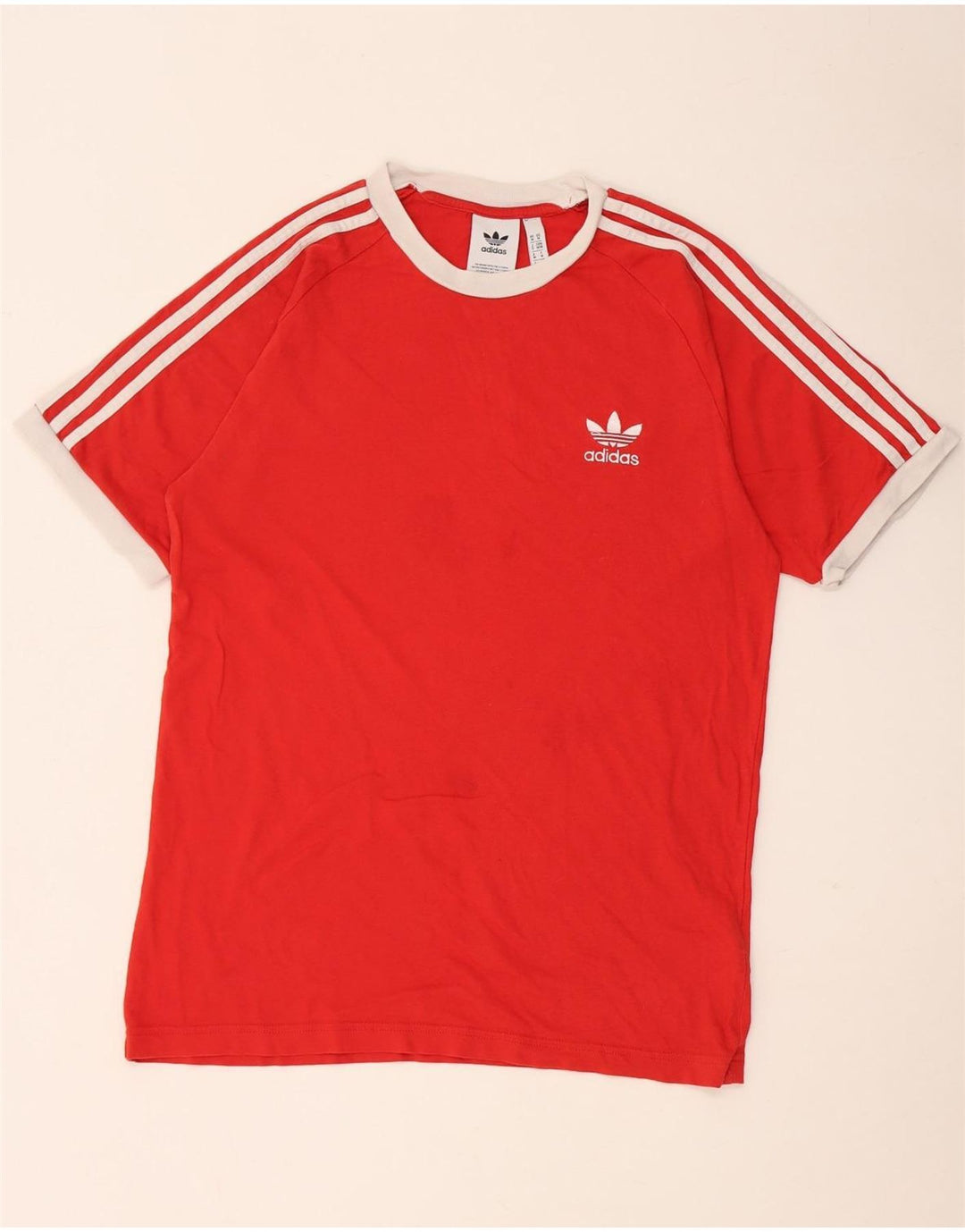 Adidas Herren T-Shirt Top Mittelrote Baumwolle