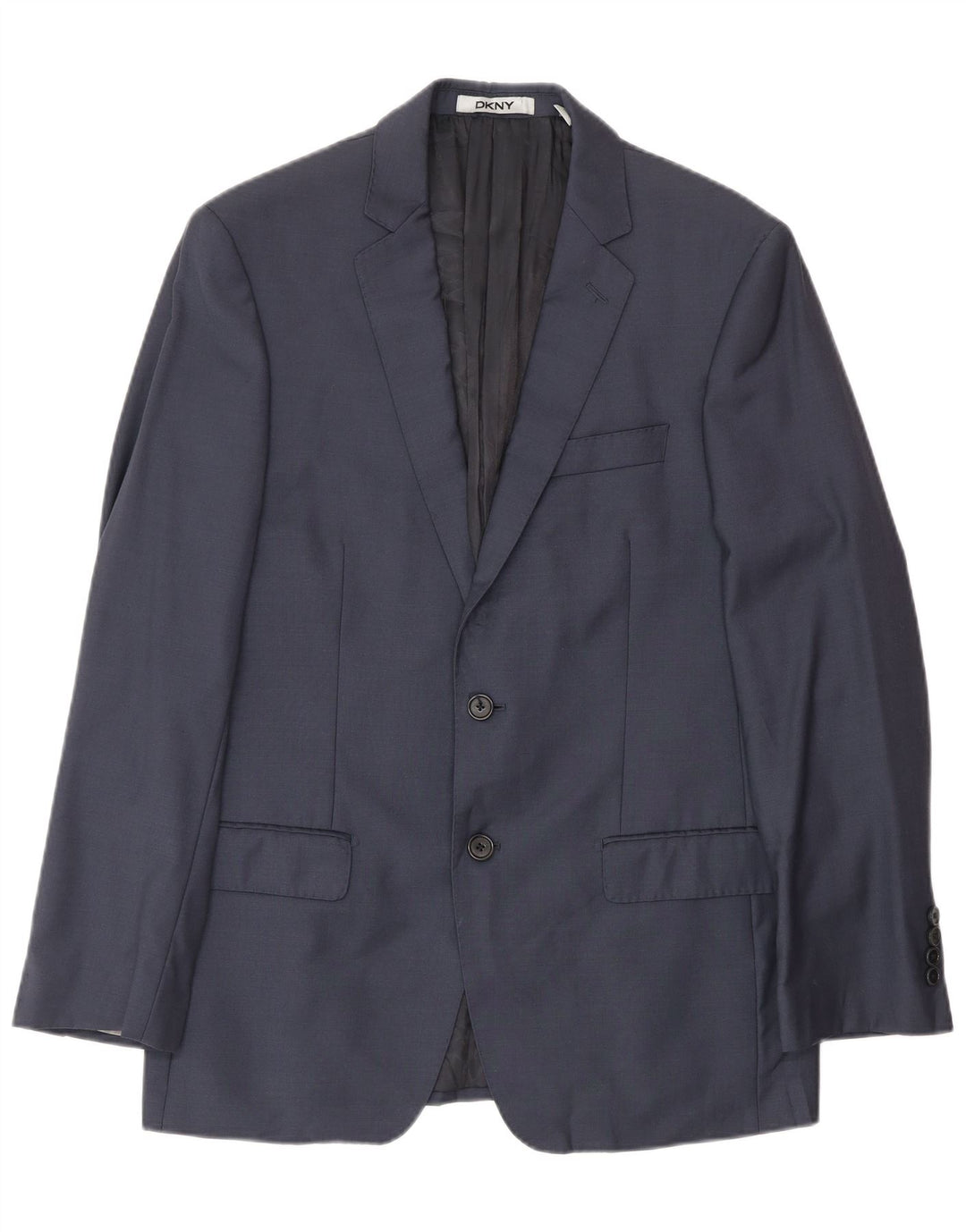 Dkny Herren-Blazer mit 2 Knöpfen, UK 38, mittelmarineblaue Wolle
