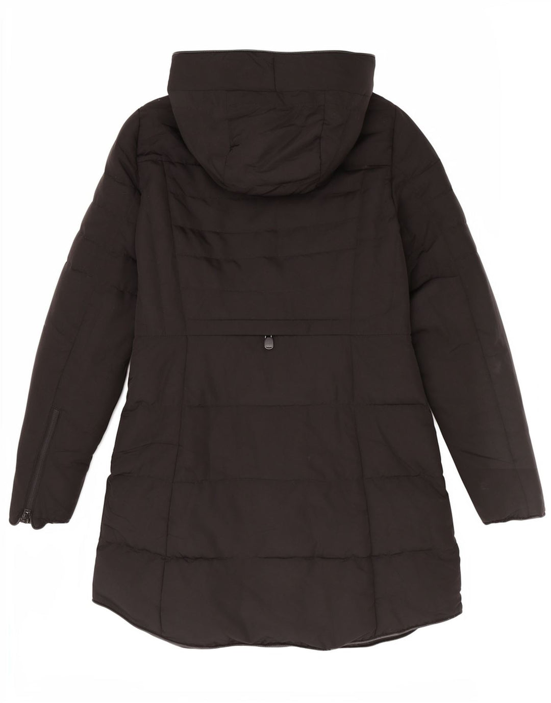 Zara Damen Kapuzenmantel, gepolstert, UK 14, mittelschwarz