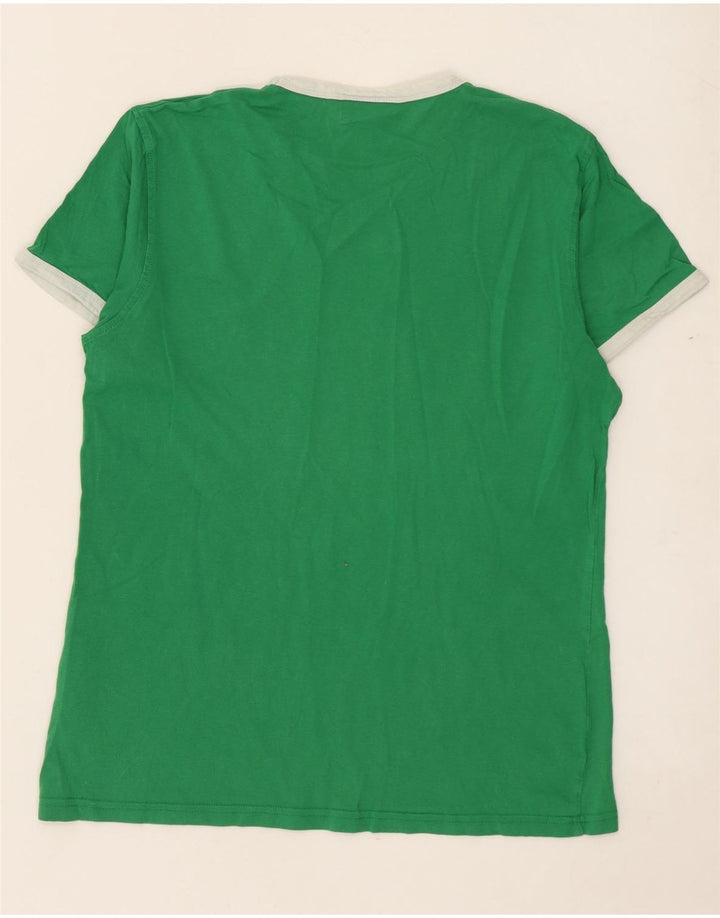 Schott Herren-T-Shirt mit Grafik, mittelgrüne Baumwolle